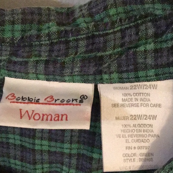 Vintage Bobbie Brooks Woman Holiday Christmas Shirt with Embroidery 22W/24W 3X - Picture 2 of 8